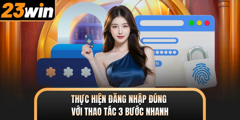 Thực hiện đăng nhập đúng với thao tác 3 bước nhanh